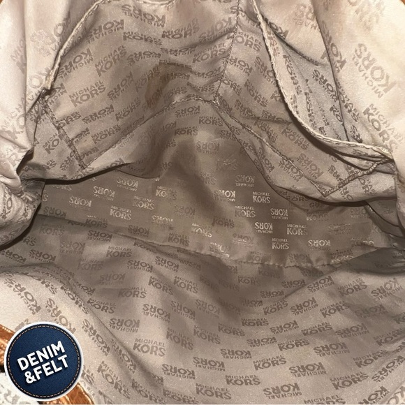 MICHAEL KORS HAMILTON GROMMET TAN/BROWN LEATHER SATCHEL SHOULDER HANDBAG | EUC🤎 - Picture 11 of 16